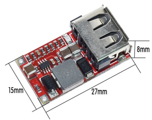 421 Znižovací prevodník 6-24V na 1x 5V USB 3A
