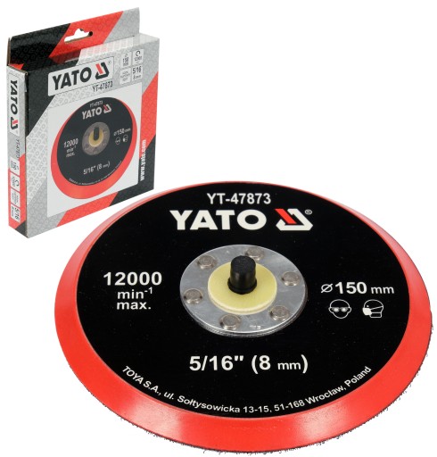 YATO LEŠTIACA TANIEČKA 150MM DISK SO VELCRO, 5/16''