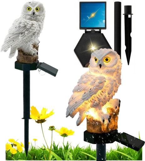 SOLÁRNE LED SOVOVÉ LAMPY VKLADANÉ DO ZÁHRADY NA BALKÓN SOLAR PIK ZÁHRADNÁ LAMPA