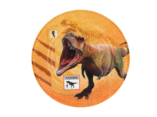 T-Rex Dinosaurs papierové taniere 23 cm 8 ks