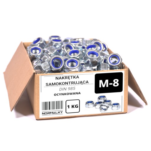 M8 matica samosvorná 1kg/214ks DIN985 POZINK