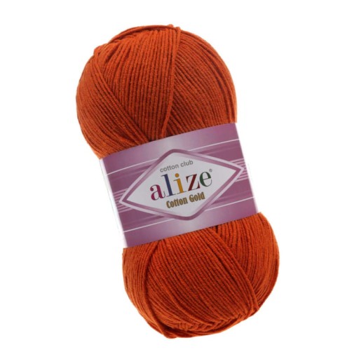 Priadza Alize Cotton Gold - 36 Tehlovo červená