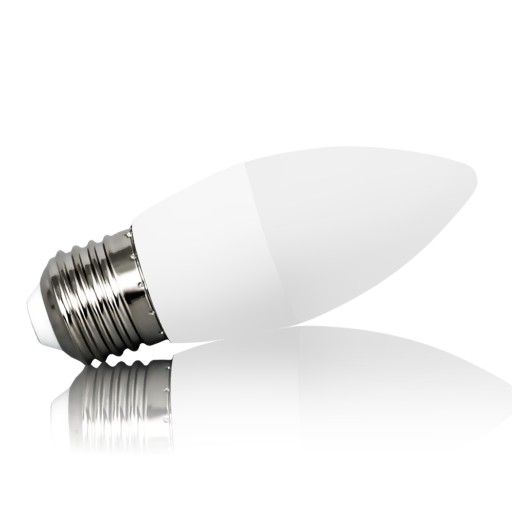 SMD E27 LED žiarovka 4W=35W C37 TEPLÁ SVIEČKA