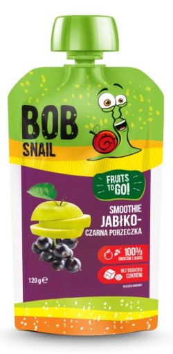 SNAIL Bob Slimák FRUIT MOUSSE jablkovo-čierne ríbezle smoothie | SNACK