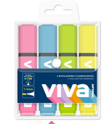 HIGHLIGHTERS 4ks fluorescenčný neónový zvýrazňovač V