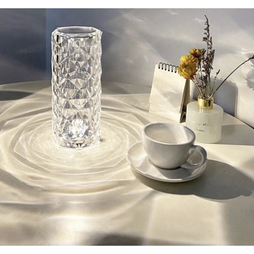 Crystal Rose LED Diamond Touch nočná lampa + RGB diaľkové ovládanie