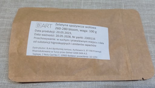 Hovädzia želatína Gelner 260-280 bloom