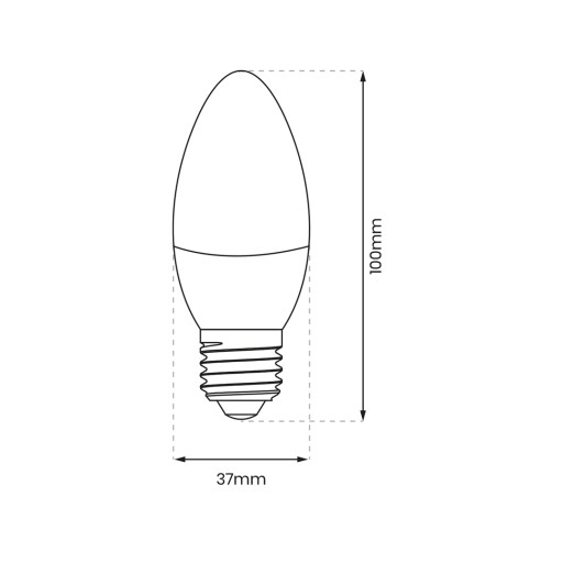 LED žiarovka na mliečnu sviečku 7W E27 C37 6000K EKZA0214 EKO-LIGHT