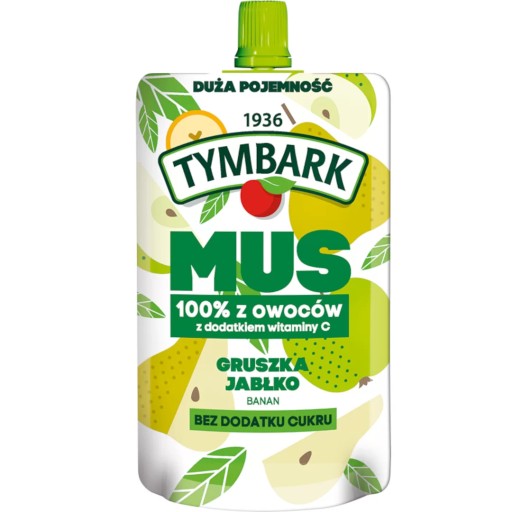 TYMBARK 100% ovocná pena, hruška, jablko, banán