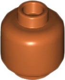LEGO 3626c HEAD HEAD oranžová tmavá (1g)