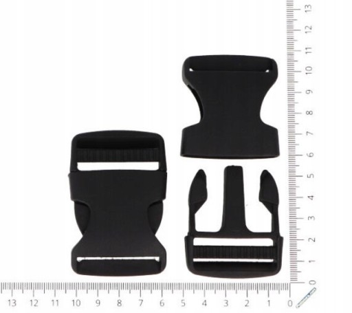 PLASTOVÁ SPONA 40mm 4cm LESK čierna západka