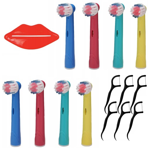 8x HLAVA ELEKTRICKEJ ZUBNEJ KEFKY ORAL-B BRAUN PRE DETI + PRÍSLUŠENSTVO
