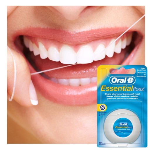 ORAL-B Essential Floss BEZVOSKOVANÁ ZUBNÁ NITE mätová 50m