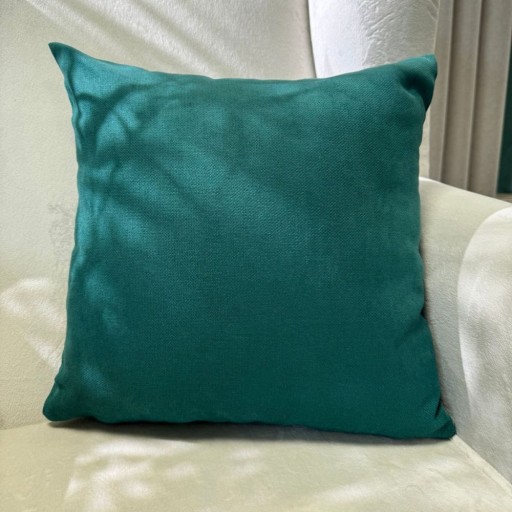 Fľašková zelená dekoračná obliečka na vankúš 40x40 cm, jednofarebná