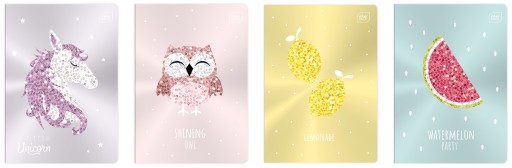 Zápisník A5/16 GRID Flash Interprint Unicorn Owl
