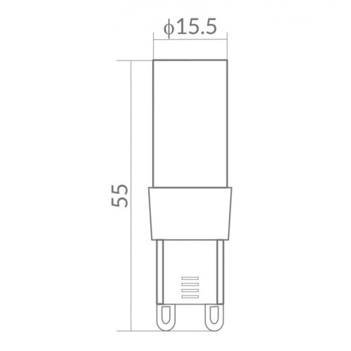 G9 LED žiarovka 5W 3000K 450Lm teplá farba