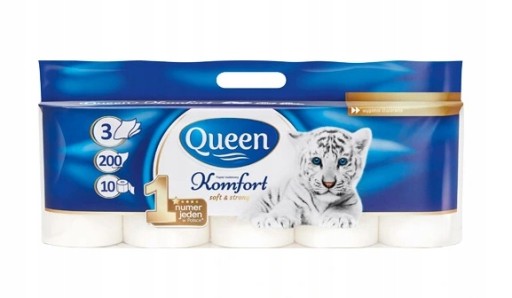 Toaletný papier Komfort Queen 3 vrstvy 10 roliek