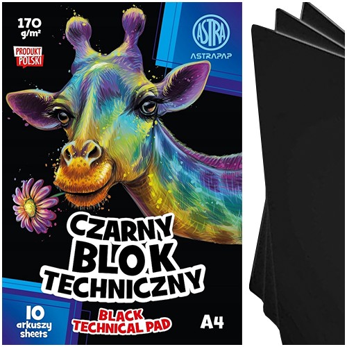 TECHNICKÝ BLOK ČIERNA ASTRA A4 10 listov 170g ŠKOL.