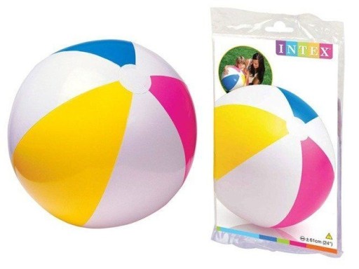 INTEX VEĽKÁ NAFUKOVACIA PLÁŽOVÁ LOPTA PRE DETI 61 CM
