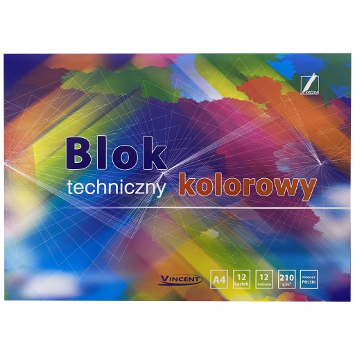 FAREBNÝ TECHNICKÝ BLOK S FAREBNICOU VINCENT LINE A4 12k 210g/m