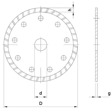 DIAMANTOVÝ DISK na betónový kockový kameň 115mm