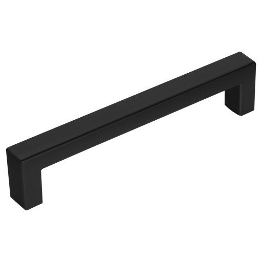 Štvorcová nábytková úchytka 128mm matná čierna + skrutky
