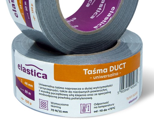 STRIEBORNÁ VYZTUŽENÁ OPRAVNÁ PÁSKA DUCT TAPE 48/50m