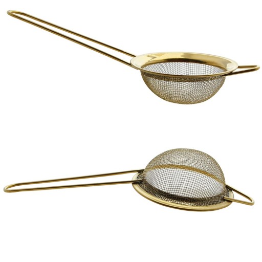 KUCHYNSKÝ SITOK 8 cm, NEREZ, ZLATÝ