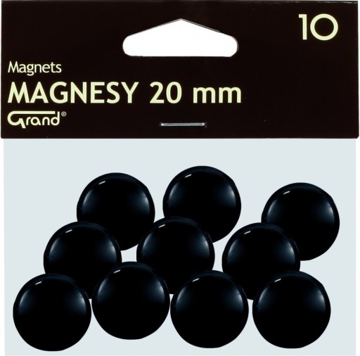 Veľké magnety 20mm 10ks čierne
