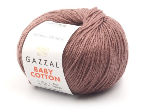 Baby Cotton Gazzal priadza 3455 hnedý vres