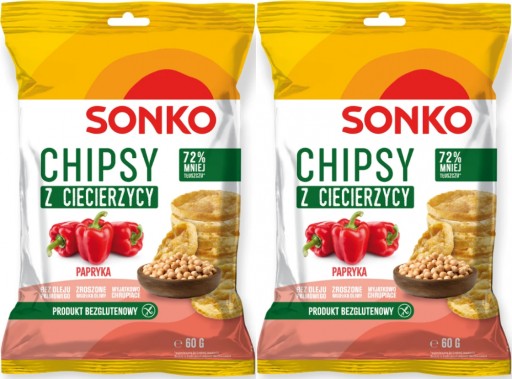 Sonko Cícerové lupienky s príchuťou papriky 60g x2