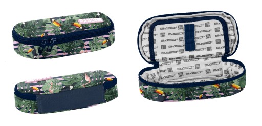 ŠKOLSKÝ Peračník PASO FLOWERS TOUCAN NÁRADIEK