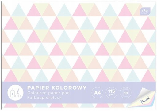 INTERDRUK FAREBNÝ PASTELOVÝ PAPIER A4 10 listov