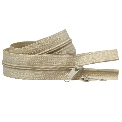 3mm páska na špirálový zips, BÉŽOVÁ, 20 zipsov, 10 metrov