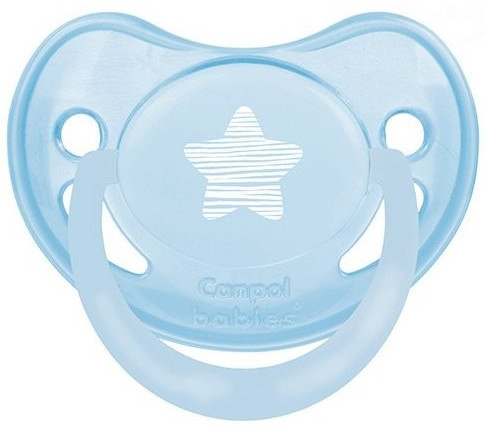 Canpol baby anatomický silikónový cumlík 18 m + 22/421 modrý