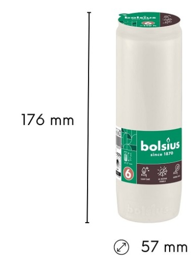 Vložka olejovej sviečky Bolsius Compo White RC6 110h