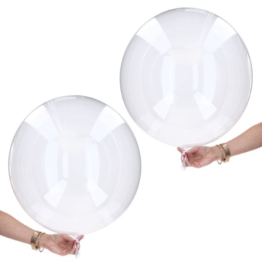 Priehľadné balóny veľké 50 cm krištáľové 2ks Priehľadný balón