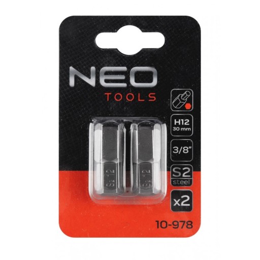 HEX hrot 12 x 30 mm, S2 x 2 ks, NEO 10-978