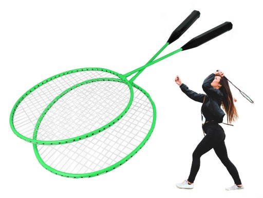SADA 2 BADMINTONOVÝCH rakiet, BADMINTON + BADMINTONOVÁ RAKETA