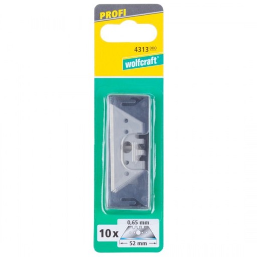 WOLFCRAFT Lichobežníkové čepele 52 / 0,65 mm Profi pack 10