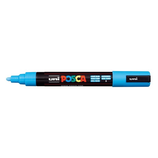 Popisovač UNI POSCA PC-5M svetlomodrý (8)