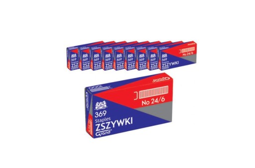 Oceľové skoby 24/6, pevné, ostré, GRAND