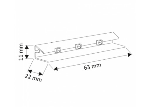 LED klip PVC priehľadný MODRÁ Design Light