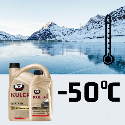 K2 KULER radiátorový koncentrát ČERVENÝ KONCENTRÁT 1L UNIVERZÁL