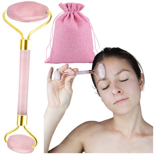 GUA SHA MASÁŽ NA TVÁR S QUARTZOVÝM VALČKOM + TAŠKA