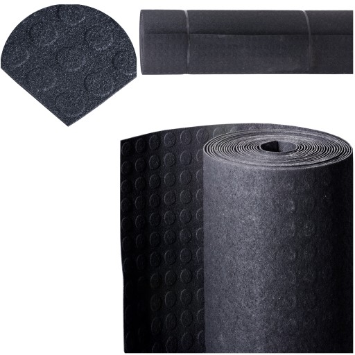 Protišmyková guma na schody 10cm x 120cm gumená podložka na terasu bodkovaná