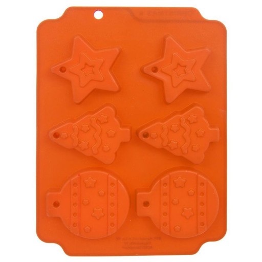 FORMA NA PEČENIE SILIKÓNOVÁ FORMA NA PERNÍKY 23x17CM 6 MIEST