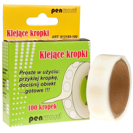 Nalepovacie bodky, bezfarebné, obojstranné, SILNÉ, 100 ks