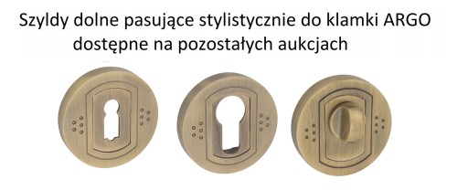 Cedulka, rozeta s WC zámkom ARGO Patina