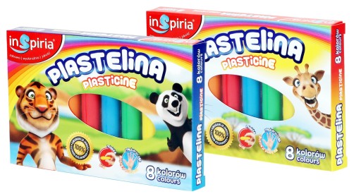 Plastelína pre deti 8 farieb Inspiria Scheme